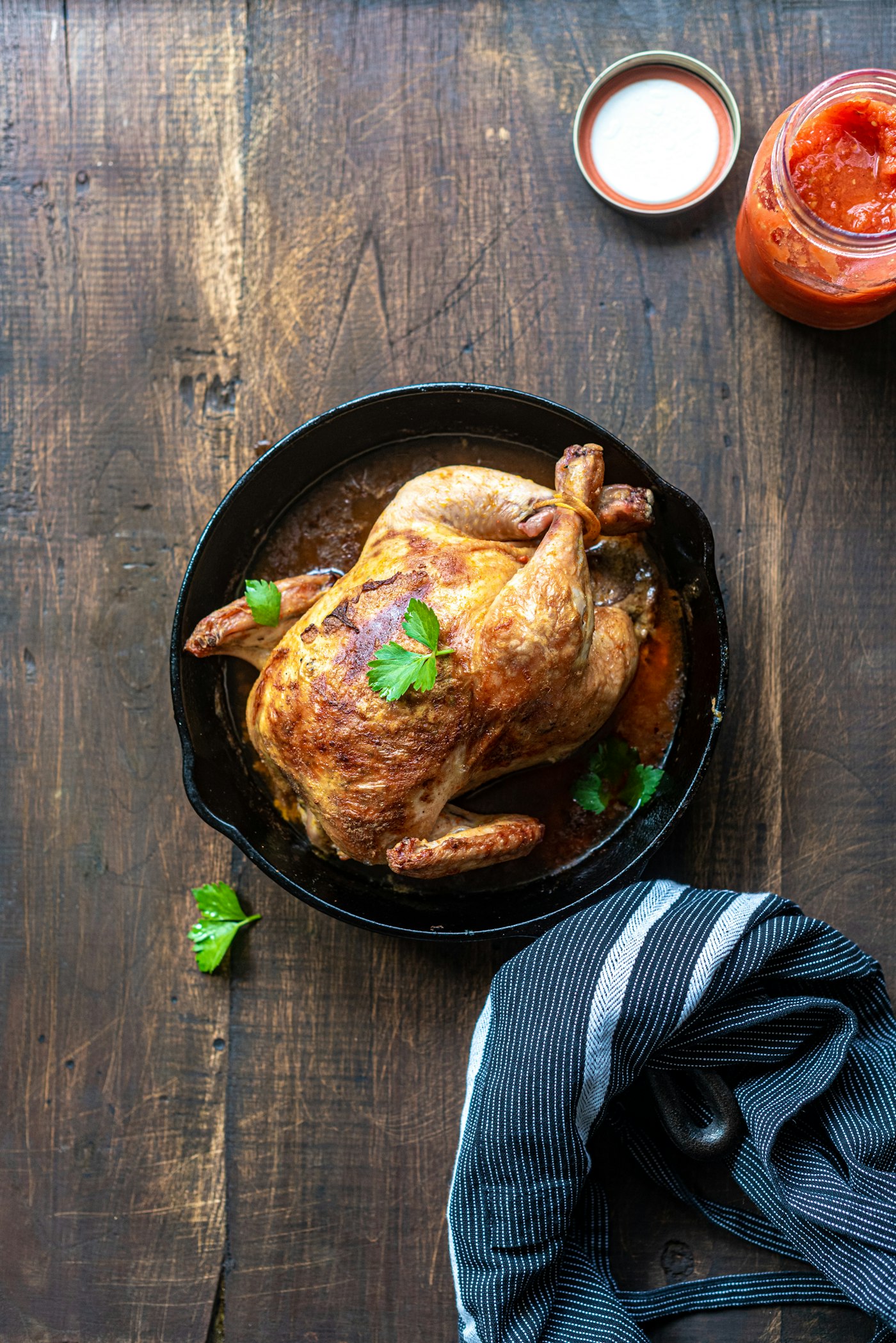 Roasted chicken dinner